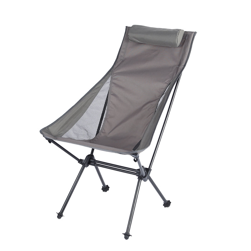 Portable Foldable Moon Camping Chair with Aluminum Frame 150kg Capacity