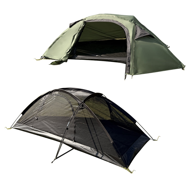 Ultralight 4 Season Hiking Tent 1-2 Person Waterproof Outdoor Shelter with Carry Bag