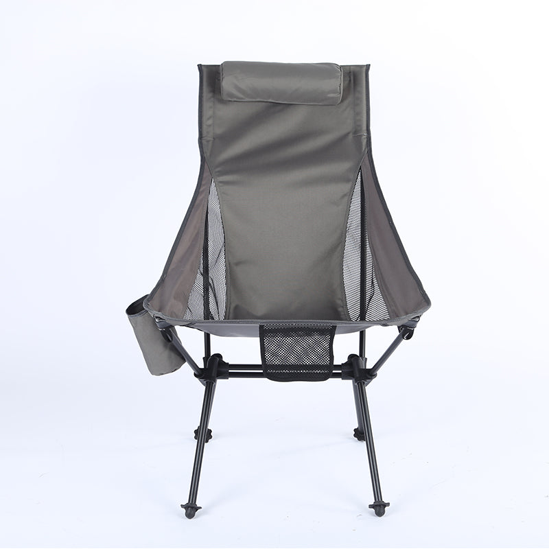 Portable Foldable Moon Camping Chair with Aluminum Frame 150kg Capacity