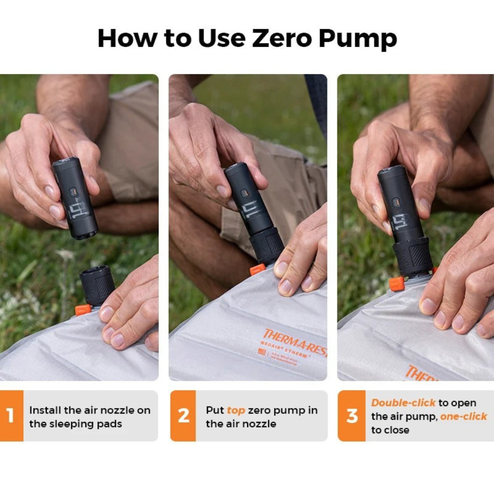Portable Rechargeable Camping Air Pump with 6 Nozzles for Air Mats and Outdoor Gear