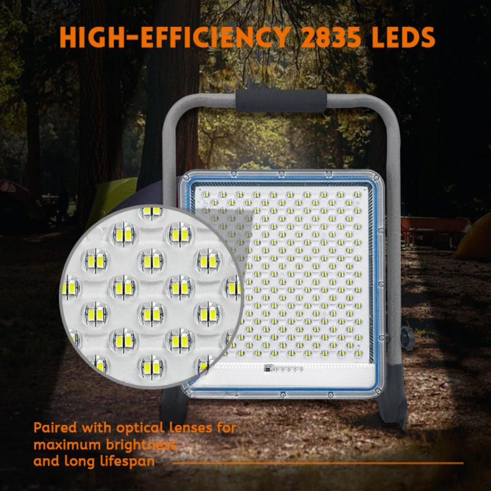 Rechargeable Portable LED Flood Light Waterproof Work Lamp for Camping Garden and Outdoor Use