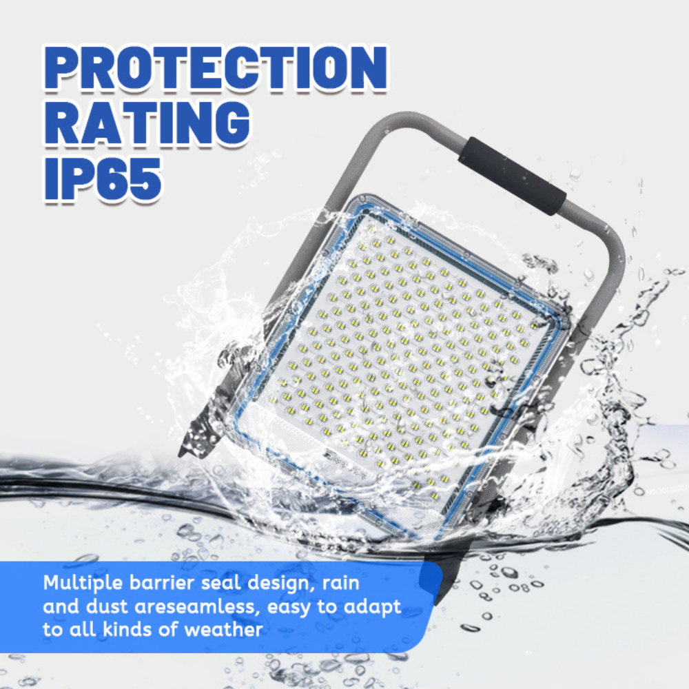 Rechargeable Portable LED Flood Light Waterproof Work Lamp for Camping Garden and Outdoor Use