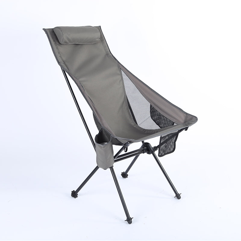 Portable Foldable Moon Camping Chair with Aluminum Frame 150kg Capacity