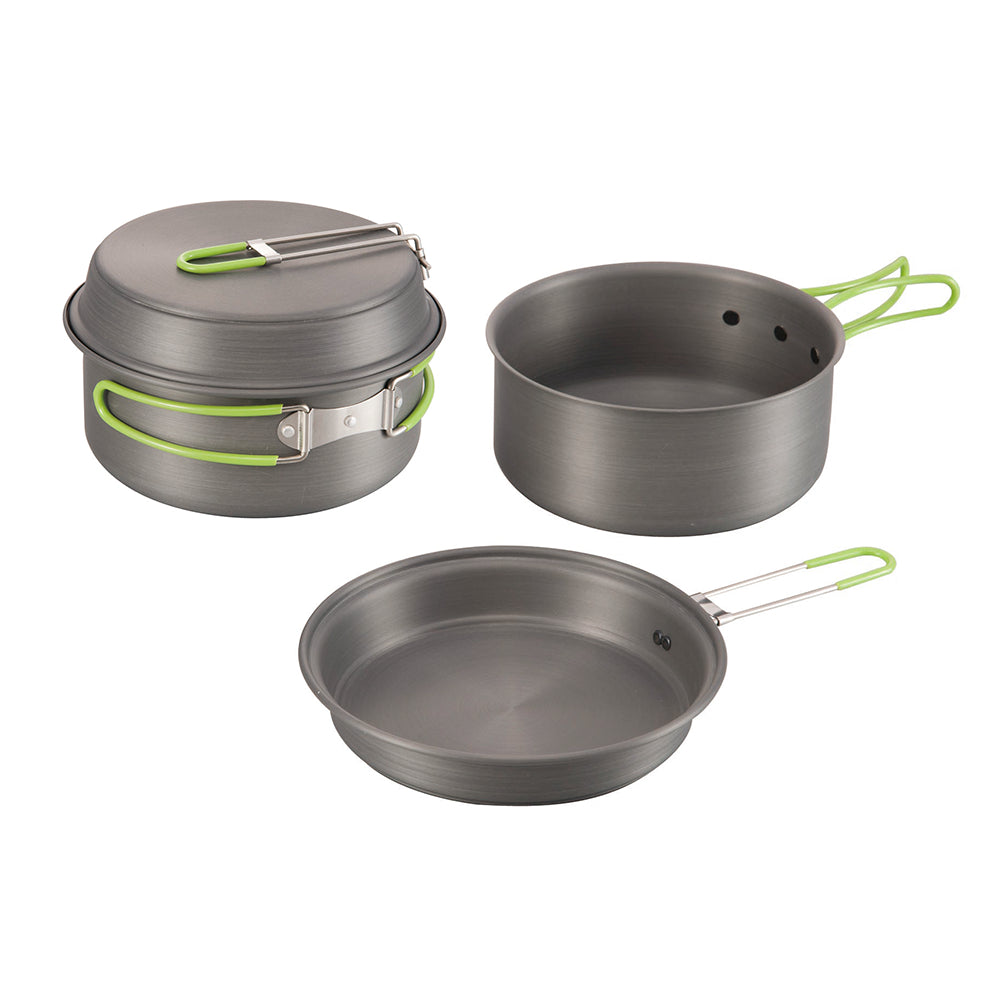Portable Aluminum Camping Cookware Set with Frying Pan for Hiking Picnic Outdoor Cooking
