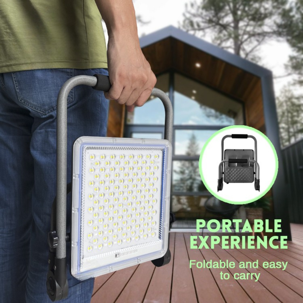 Rechargeable Portable LED Flood Light Waterproof Work Lamp for Camping Garden and Outdoor Use