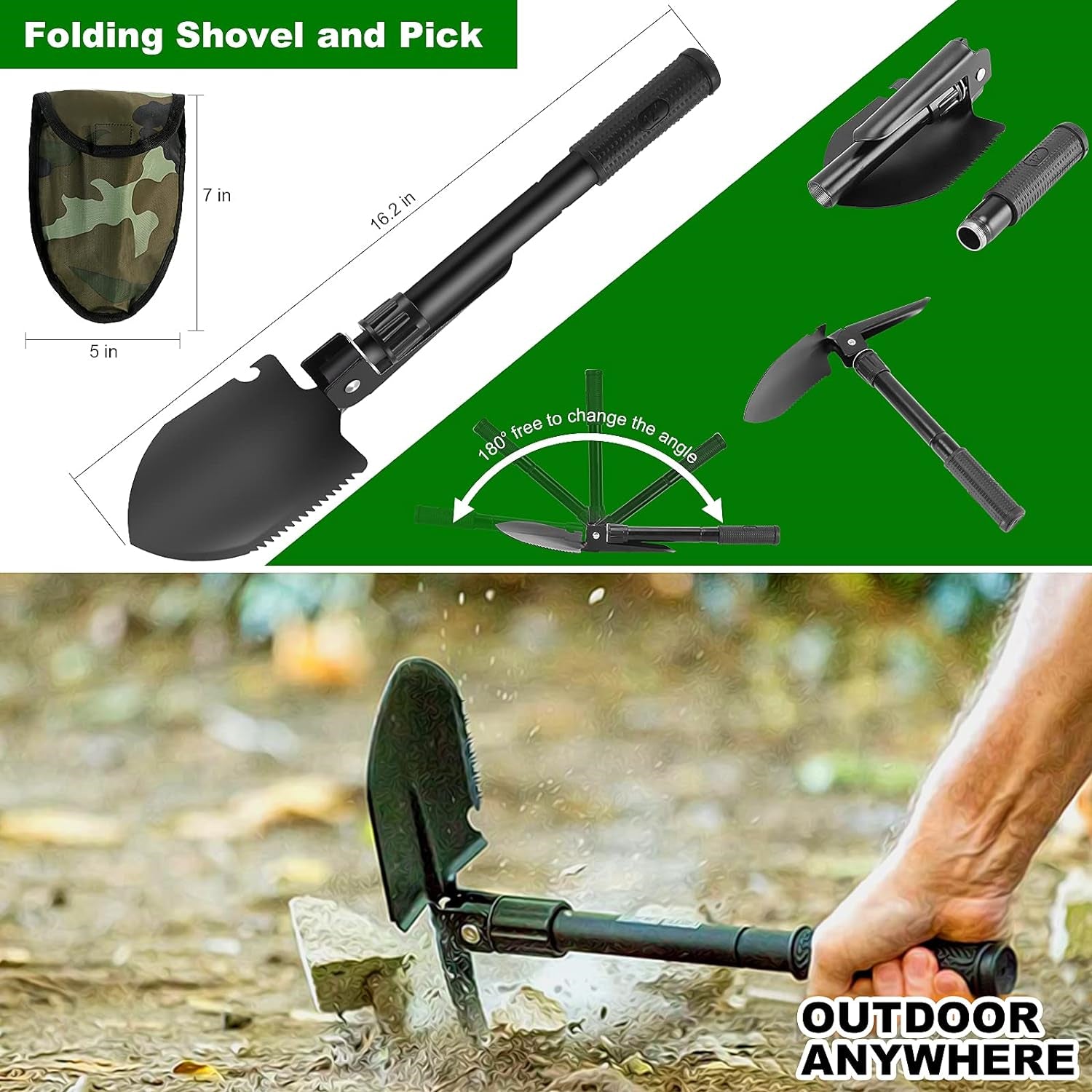 Waterproof Emergency Outdoor Gear Kit with Storage Bag for Camping Touring and Climbing