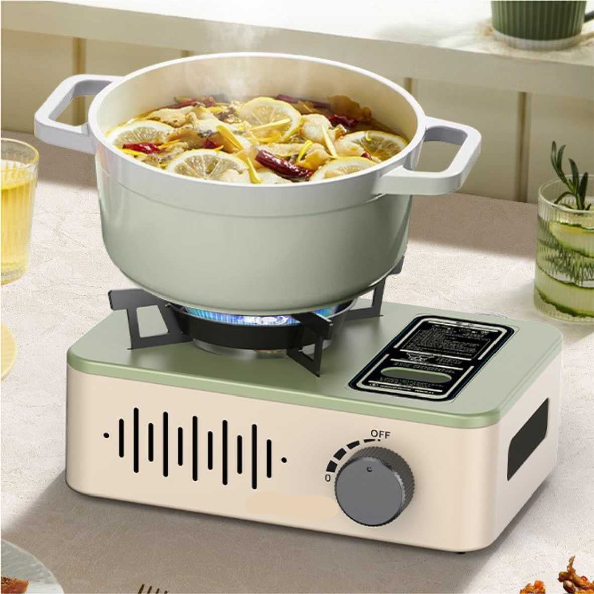 Portable 3200W Butane Camping Stove with Ignition for Travel Picnic and Hiking