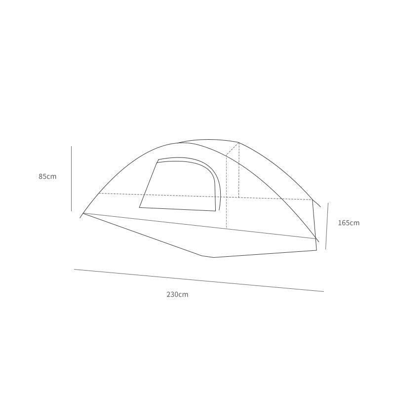 Ultralight 4 Season Hiking Tent 1-2 Person Waterproof Outdoor Shelter with Carry Bag
