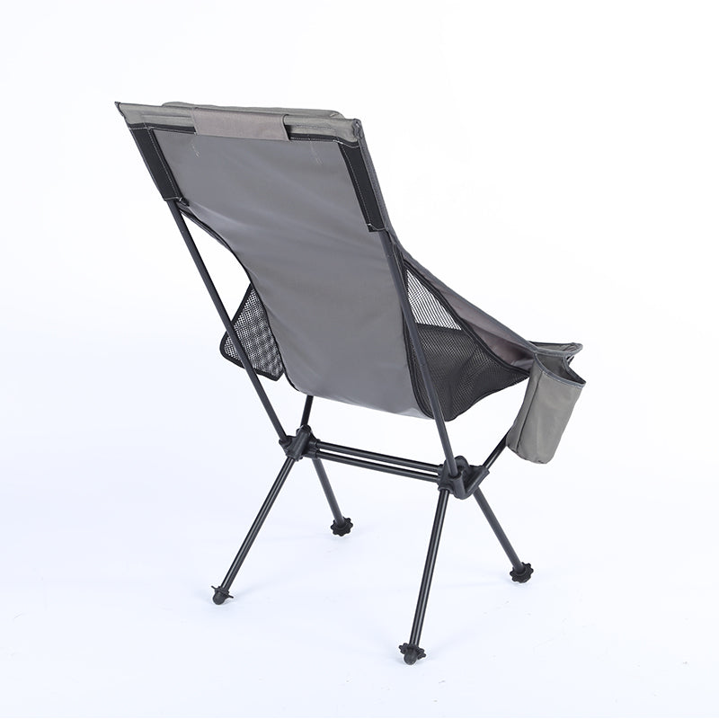 Portable Foldable Moon Camping Chair with Aluminum Frame 150kg Capacity