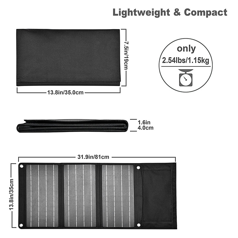 Portable Solar Power Station 150W Rechargeable Lithium Battery with Foldable Solar Panel