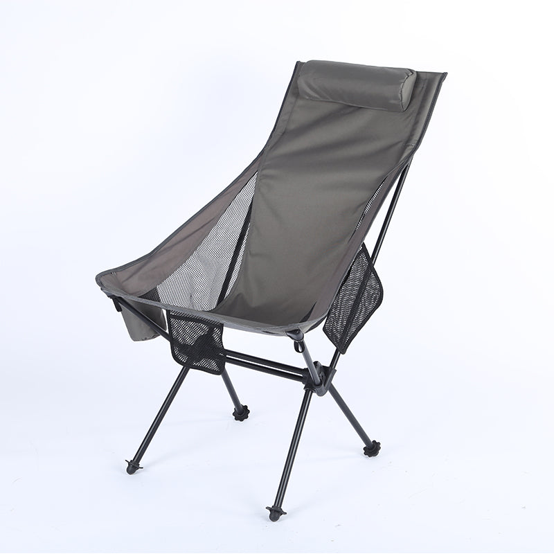 Portable Foldable Moon Camping Chair with Aluminum Frame 150kg Capacity