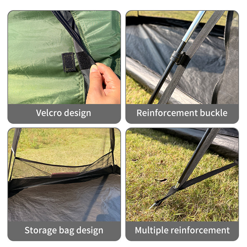 Ultralight 4 Season Hiking Tent 1-2 Person Waterproof Outdoor Shelter with Carry Bag