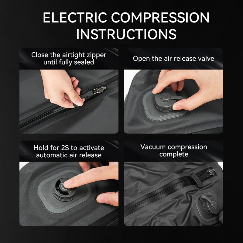 Automatic Vacuum Storage Bags for Clothes and Down Jackets Waterproof Airtight Space Saver