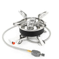 Portable Stainless Steel Camping Stove with Ignition for Outdoor Cooking