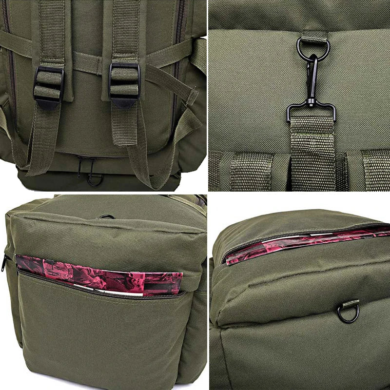 100L Waterproof Tactical Duffel Backpack Large Capacity Travel Hiking Camping Bag