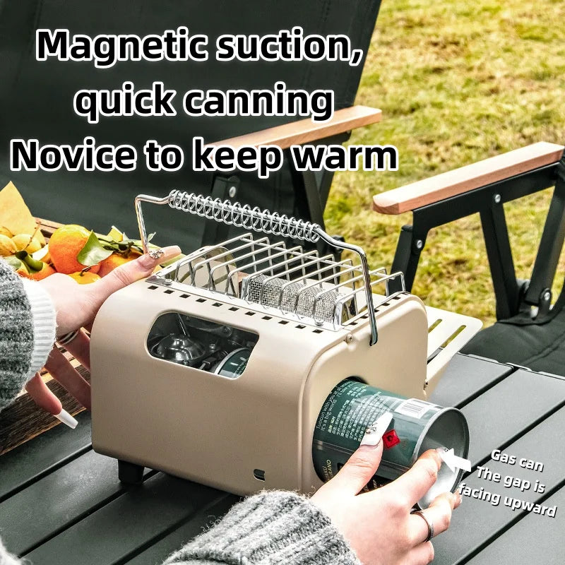 Portable Cassette Gas Stove with Ignition for Camping Hiking and Outdoor Cooking