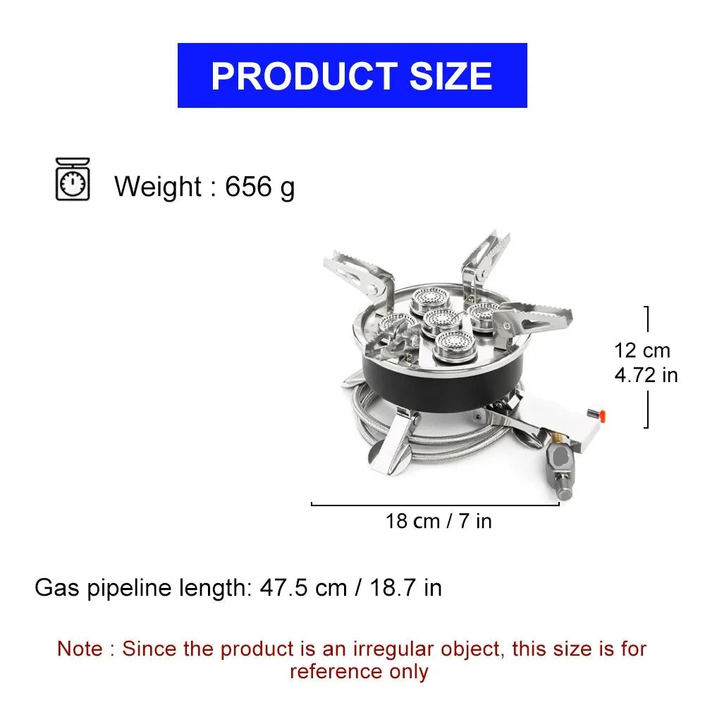 Portable Stainless Steel Camping Stove with Ignition for Outdoor Cooking