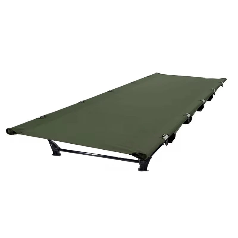 Portable Folding Camping Cot with Aluminium Frame Compact Outdoor Travel Bed