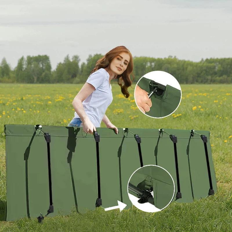 Portable Folding Camping Cot with Aluminium Frame Compact Outdoor Travel Bed